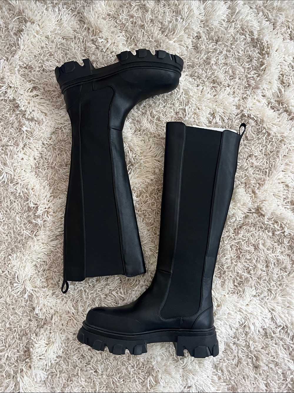 Black Women's Tall Chunky Chelsea Boots